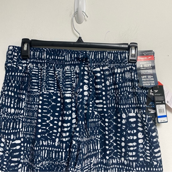 Speedo Men’s 4 Way Stretch Swim Trunks UPF 50 Navy Size XL - Picture 2 of 5